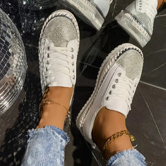 🔥Ostatni dzień 50% zniżki – Damskie cekinowe, codzienne, ortopedyczne trampki