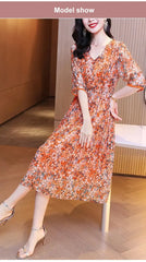 💓[M-4XL]Sukienka z półrękawem wyszczuplająca talię