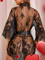 Damska seksowna koronkowa piżama kimono