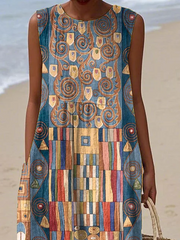 Letnia moda damska spersonalizowana sukienka z nadrukiem artystycznym