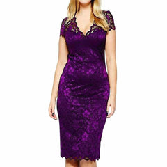 Koronkowa sukienka wieczorna damska w letnim dekolcie w dekolcie