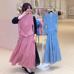 💕[S-5XL]🥰✨2025 Slim chiffon dress