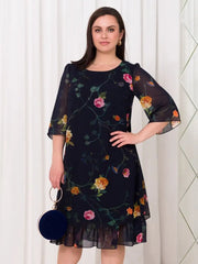 👗[S-5XL]❤️Wysokiej jakości elegancka sukienka w kwiaty dla kobiet