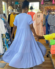 Warstwowa sukienka midi