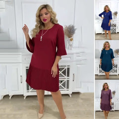 🥰【S-5XL】Prosta i elegancka plisowana sukienka