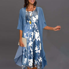 Letni dwuczęściowy zestaw 2024 z szyfonu