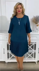 🥰【S-5XL】Prosta i elegancka plisowana sukienka