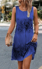 🔥Zielone Swiatki / Whit Sunday 70% Off!!️Sukienka bez rękawów w kolorze beżowym z nadrukiem Paisley w kształcie litery A