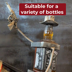 Stojak na butelki Coca-Coli i wina w kształcie czaszki