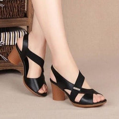 Nowe swobodne sandały obcasowe kobiet