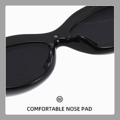 Okulary przeciwsłoneczne Cat-Eye z ochroną UV i blokami kolorów