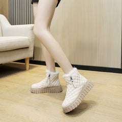 Wygodne śniegowce na grubej podeszwie