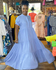 Warstwowa sukienka midi