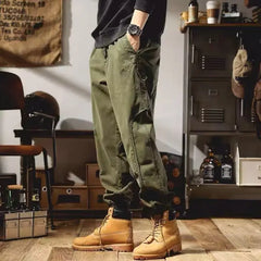 【M-5XL】 Amerykańskie spodnie na co dzień ze spranej bawełny