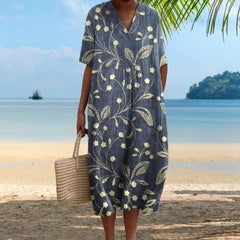 Lora - Kolorowa Letnia Sukienka w Kwiaty