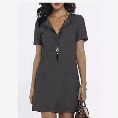 Sukienka midi z cienkiego jeansu