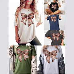 T-shirt z okrągłym dekoltem i krótkimi rękawami z nadrukiem w stylu retro