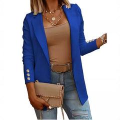 😎Modna marynarka z górnymi klapami i długimi rękawami