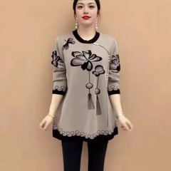 ❤️‍🔥 [Ograniczony czasowo pół ceny]🍁🍂[M-5XL] Nowy sweter z dzianiny z nadrukiem na jesień i zimę 2024