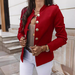 Krótka marynarka z długimi rękawami i wąskimi piersiami