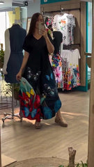 🦋🌼Długa sukienka z nadrukiem motyla