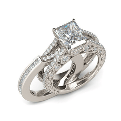 Specjalny srebrny zestaw wymiennych pierścionków