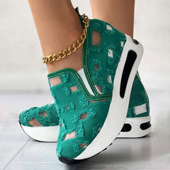 🔥Ostatni dzień wyprzedaży 50% zniżki - Damskie buty ortopedyczne z grubej siateczki płóciennej