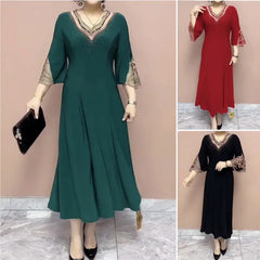 🌸Elegancka sukienka z dekoltem w serek