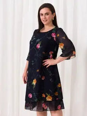 👗[S-5XL]❤️Wysokiej jakości elegancka sukienka w kwiaty dla kobiet