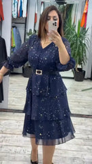 Luźna sukienka z szyfonu w dużym rozmiarze | Wygodne i przewiewne, idealne na lato