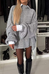 Damski wielokolorowy dwuczęściowy sweter typu pullover