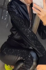 Dwuczęściowy komplet damski Bright Diamond Patchwork Top & Pants