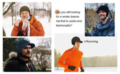 Elastyczna, ciepła czapka z dzianiny chroniąca uszy☃️