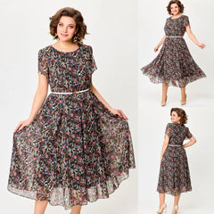 [S-5XL]2025 Summer New Elegant Floral Dress