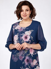 【S-5XL】❤️ Letnia, francuska, kwiatowa, dopasowana sukienka