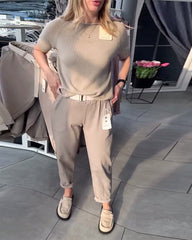 Spodnie Jednolity kolor Casual Proste