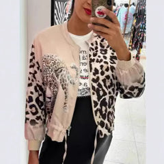 Krótka kurtka z nadrukiem tygrysa i lamparta✨