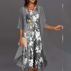 Letni dwuczęściowy zestaw 2024 z szyfonu