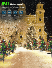 🎅Promocja świąteczna)- 🎄Solarne lampki choinkowe Dekoracja zewnętrzna Wodoodporna