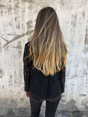 🎉Gorąca wyprzedaż w Czarny Piątek 50% ZNIŻKI ❤️Damska marynarka z klapami, koronką i dziurami