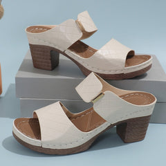 Stylowe sandały na wysokim obcasie z odkrytymi palcami dla kobiet