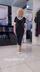 💥50% zniżki💥 Modna, dopasowana sukienka w paski z dekoltem w serek dla kobiet