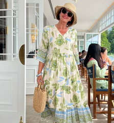 🍃🌿Świeża, nowa, damska sukienka z nadrukiem na rok 2025