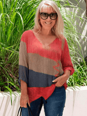 Swobodne luźne, nieregularne bluzki z oddechu