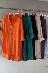 Komplet damski bawełniany składający się z koszuli i luźnych spodni