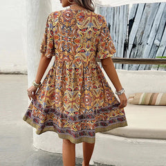 👗[S-3XL]Wakacyjna sukienka z dekoltem w kształcie litery V