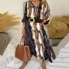 🌸Specjalne oferty wiosenne💐 Elegancka sukienka maxi z nadrukiem tie-dye