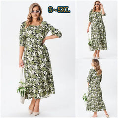 [S-5XL]Luźna bawełniana sukienka w dużym rozmiarze | Wygodne, przewiewne, idealne na lato