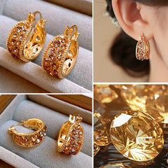 Eleganckie kolczyki dla złotej cyrkonu