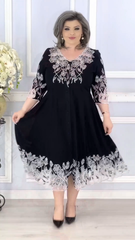 [🏆Najlepiej sprzedające się produkty]🔥🥰2024 Prosta wielokolorowa sukienka plus size-3684369
